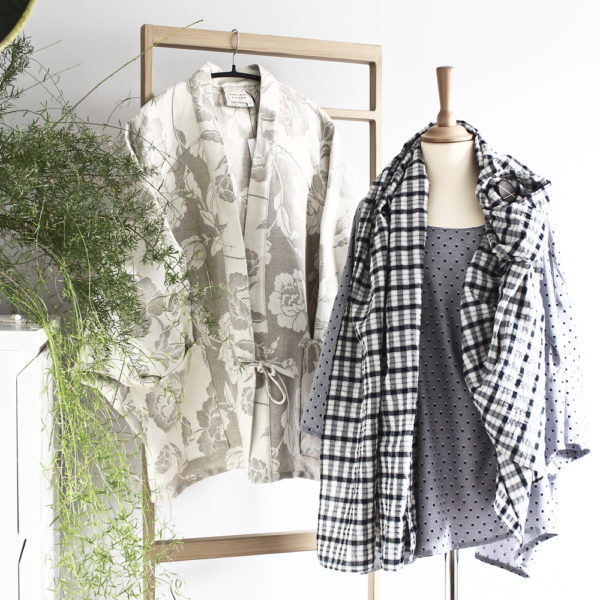 Veste kimono "PIVOINE" - Coton/Lin Naturel – Image 2