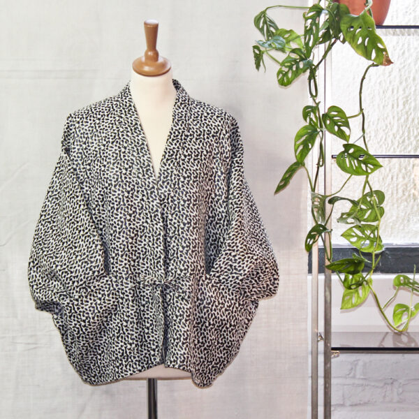 Veste kimono "Hélio" - Sable/Bronze/Pétrole – Image 3