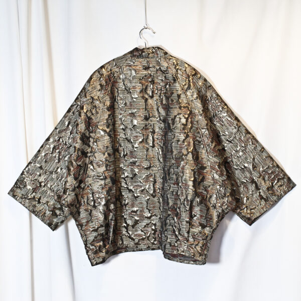 Veste "L'iconique", jacquard lichen, sanguine et or – Image 2