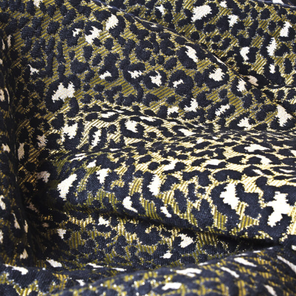 Veste "L'iconique", jacquard léopard or/noir – Image 5