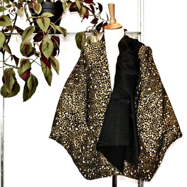 Veste "L'iconique", jacquard léopard or/noir