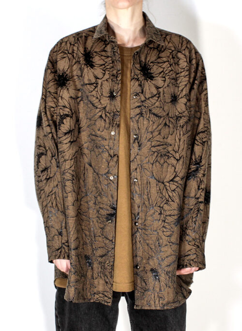 Chemise "L'Indispensable" - jacquard "Pivoines"