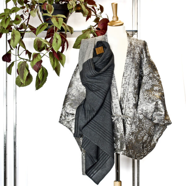 Veste "L'iconique" jacquard fleurs argent – Image 5